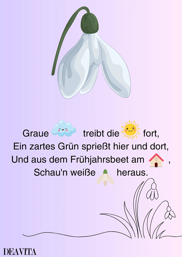 schneeglöcken gedicht für kindergarten frühling begrüßen