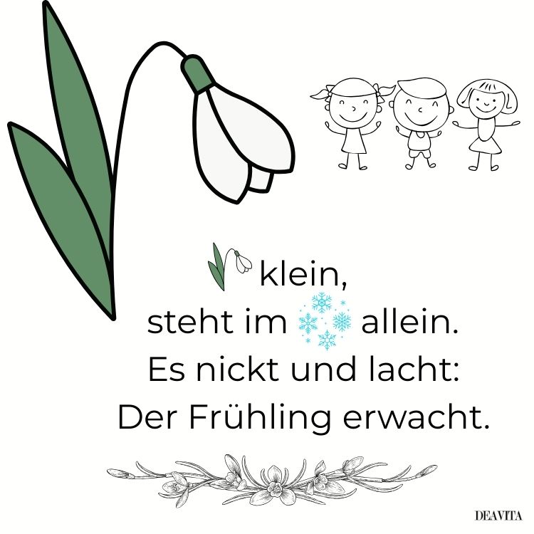 schneeglöckchen gedicht kurz für kinder geeignet
