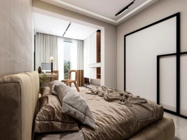 3d rendering fürs schlafzimmer