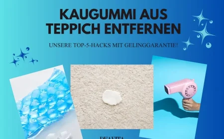 Kaugummi aus Teppich entfernen mit einfachen Hausmitteln und Tricks