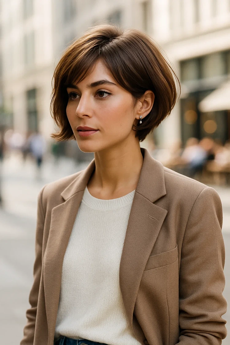 layered bob für mehr volumen