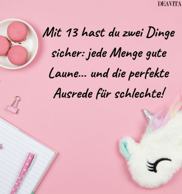 lustiger spruch zum 13 geburtstag für mädchen