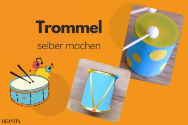 trommel selber machen mit luftballon und dose