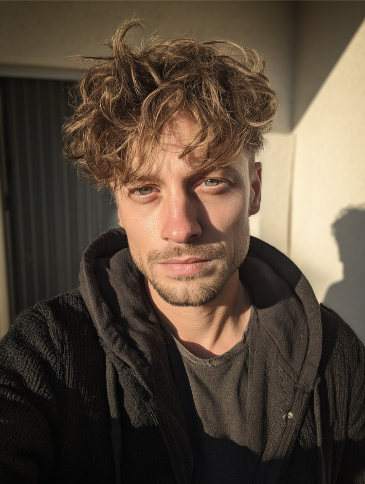 welche frisur bei großer nase für männer messy quiff