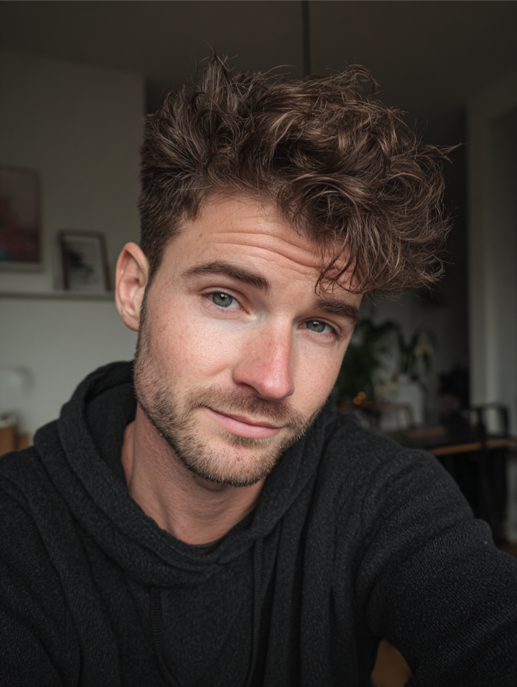 welche frisur bei großer nase für männer messy textured quiff