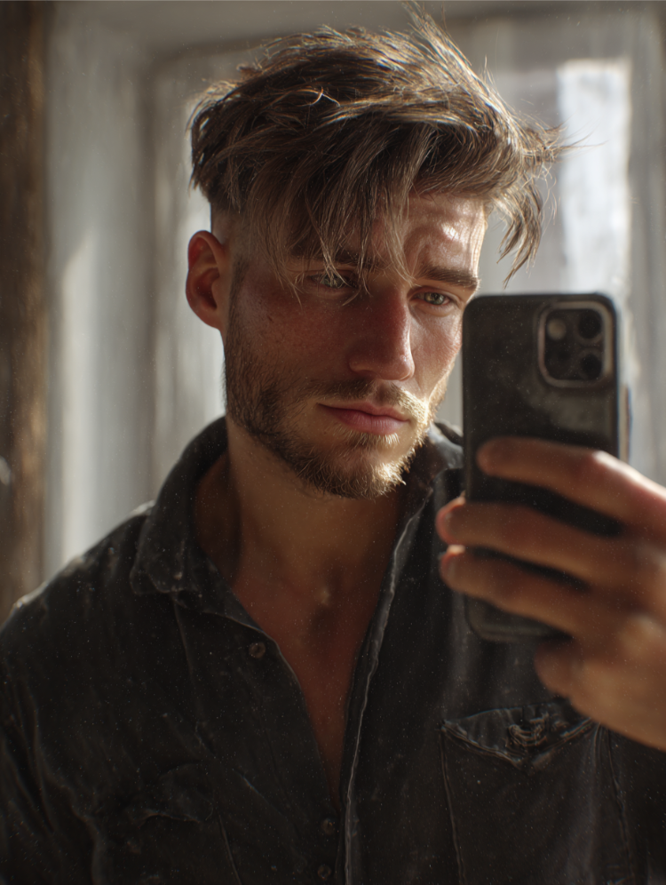 welche frisur bei großer nase für männer undercut