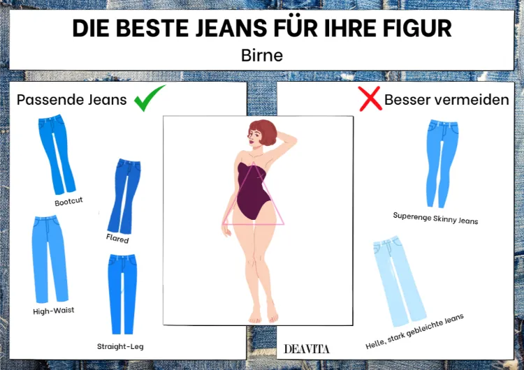 welche jeans für welche figur birne