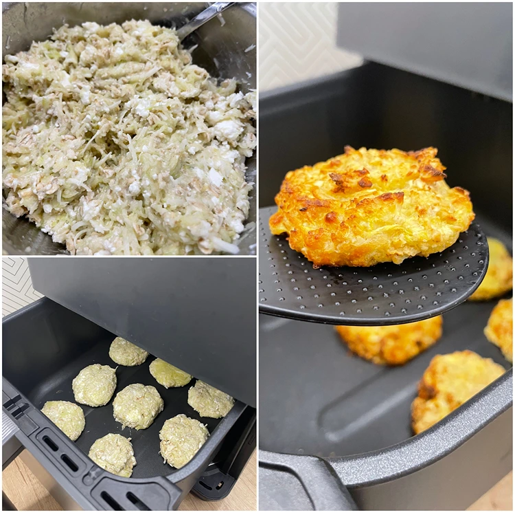 zucchinipuffer mit haferflocken und käse