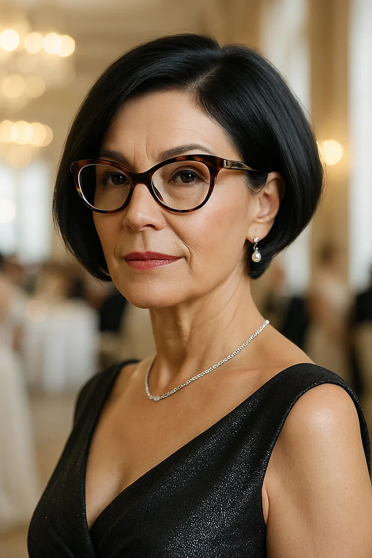 bob frisuren für frauen ab 60 mit brille