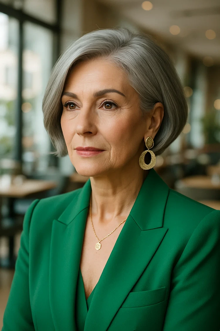 bob hinterkopf angeschnitten graue haare frauen ab 60