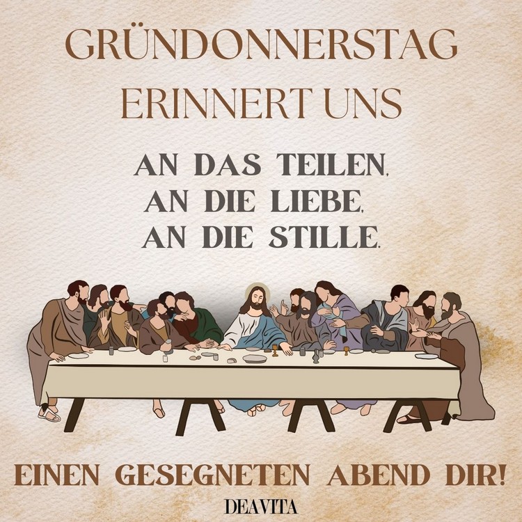 Der Abend erinnert uns ans Teilen, Liebe und Stille