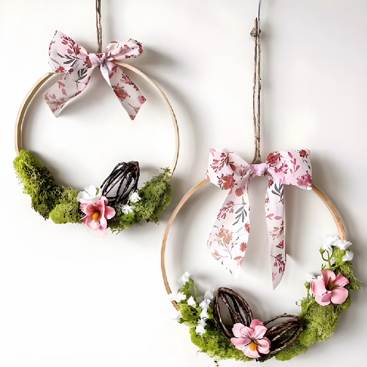 diy hängekranz als wanddeko