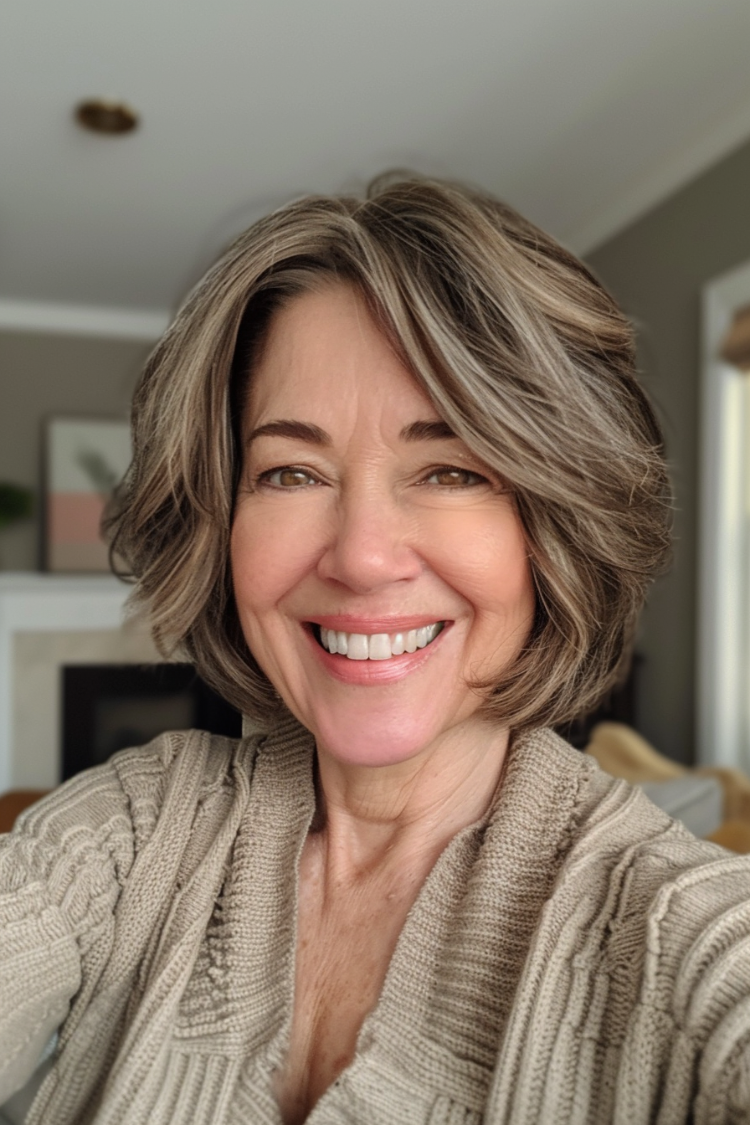 frecher, voluminöser schnitt für ältere frauen mit feinem haar – kurzer, voluminöser bob