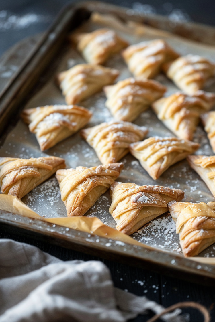 frisch gebackene blätterteiggebäck