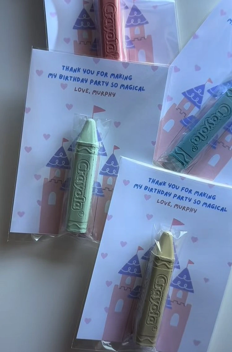 kreide mitgibsel verpackungsidee schloss