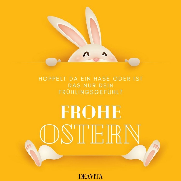 Niedlicher Spruch für Verliebte - Hase oder Frühlingsgefühle