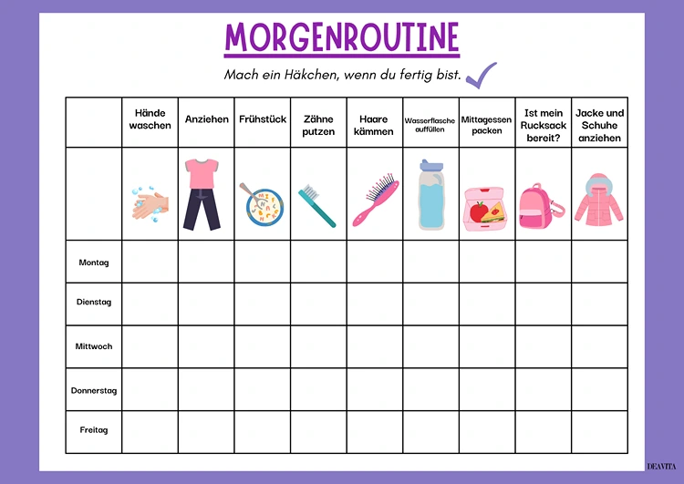 routinekarten kinder pdf kostenlos