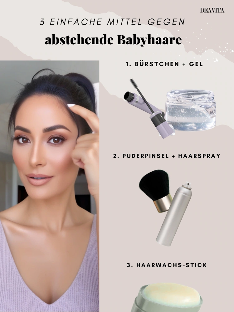 abstehende babyhaare an der stirn stylen