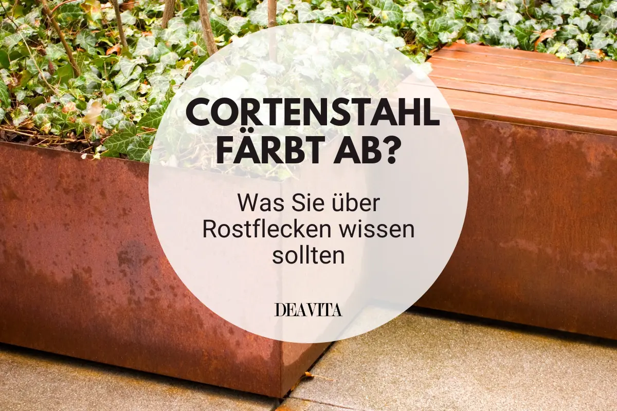 cortenstahl flecken auf stein