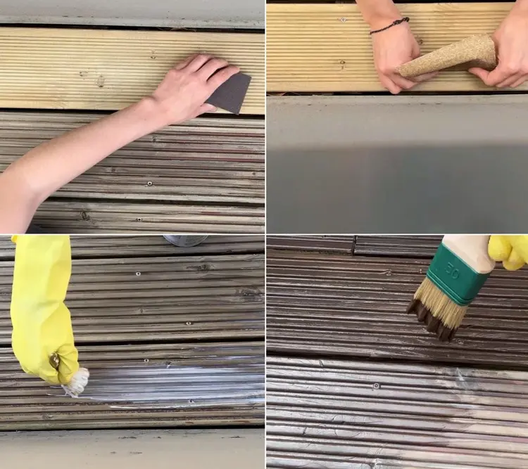 Dielenboden schleifen, grundieren und neu lackieren für einen Fußboden wie neu