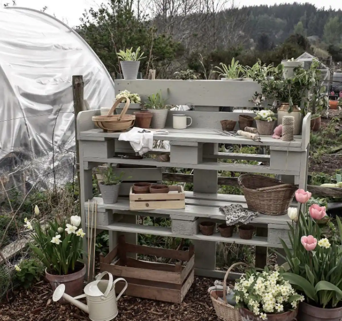 diy pflanztisch aus paletten mithilfe dieser bauanleitung können sie einen pflanztisch selber herstellen