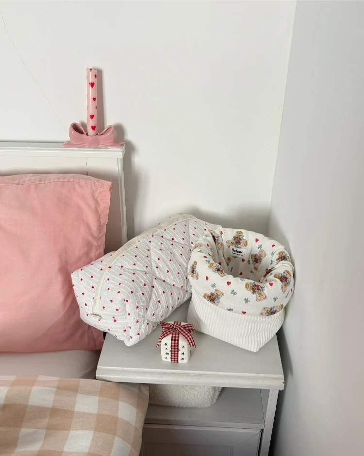 diy tasche und make up organizer aus alten vorhängen