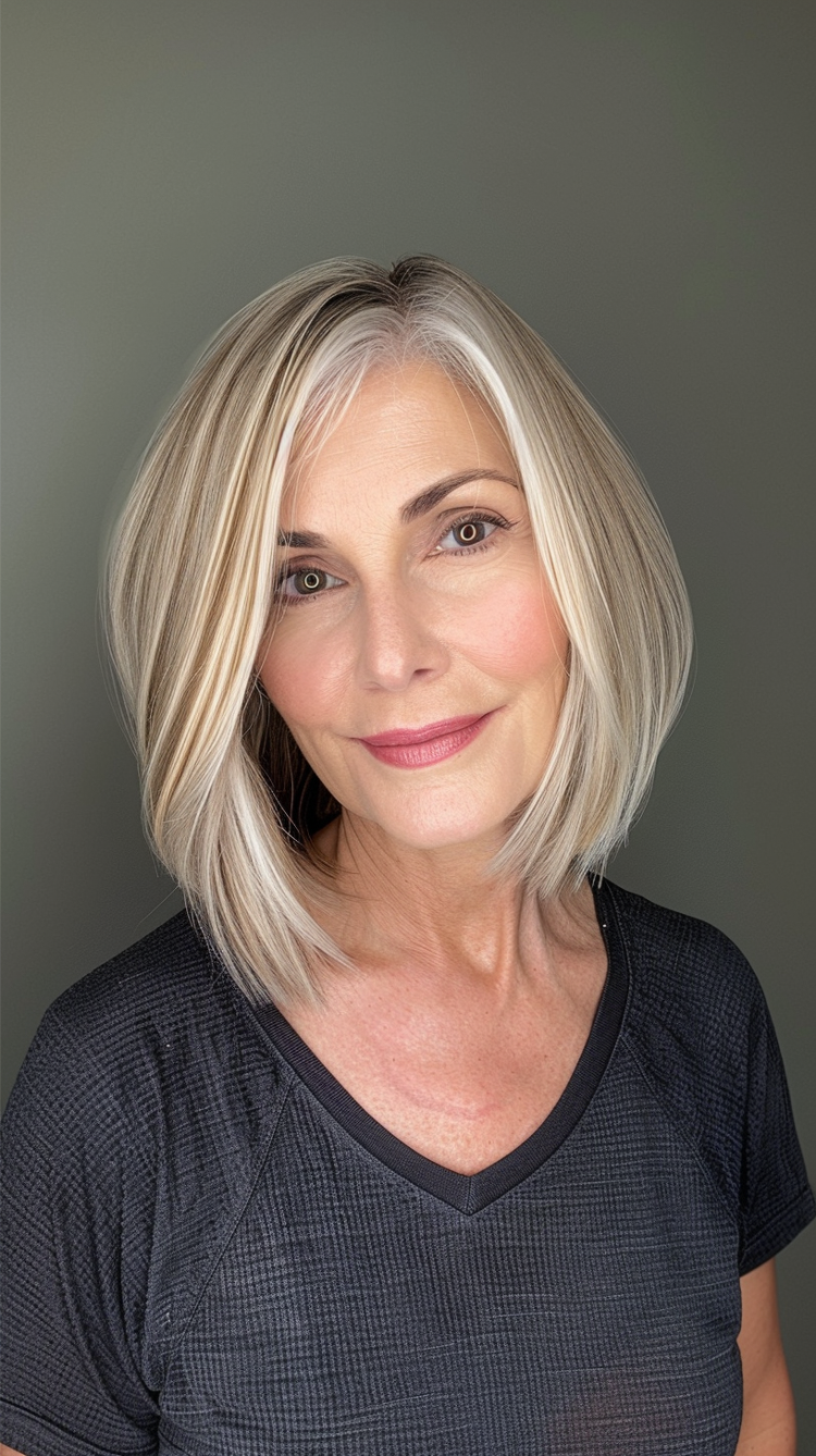 flotter, kurzer bob für reife frauen mit dünnem haar