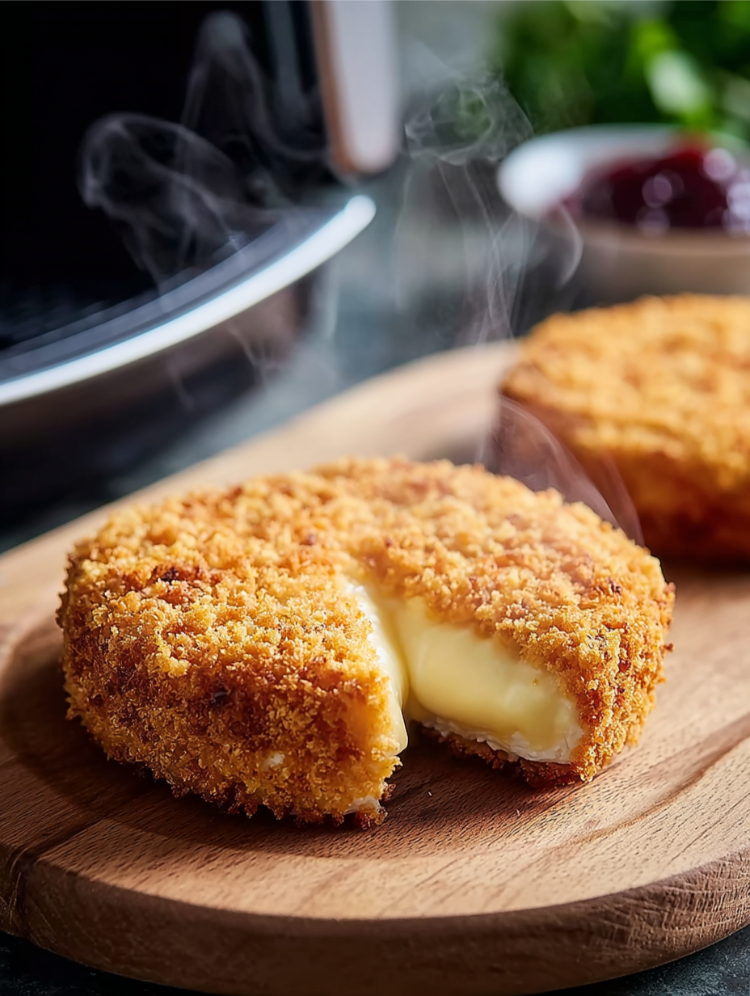 gebackener camembert vor der heißluftfritteuse
