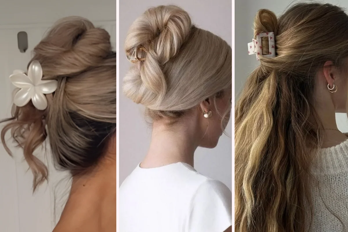 haarklammer frisuren dicke lange haare