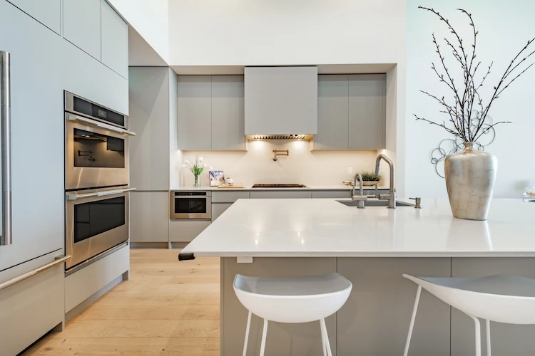 Küche Sandgrau gestalten Ideen für Einrichtung