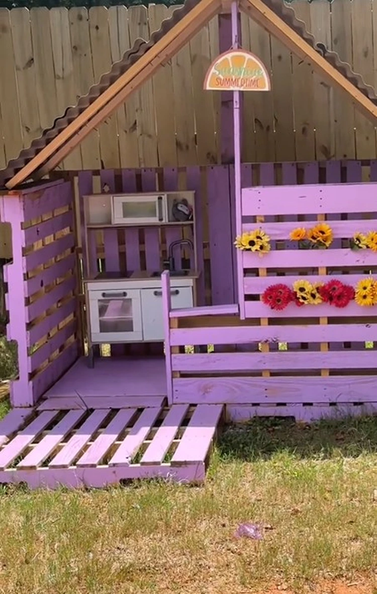 paletten spielhaus für kinder