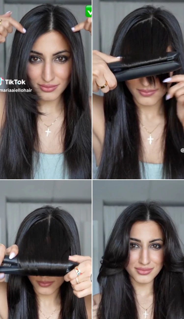 pony mit glätteisen stylen