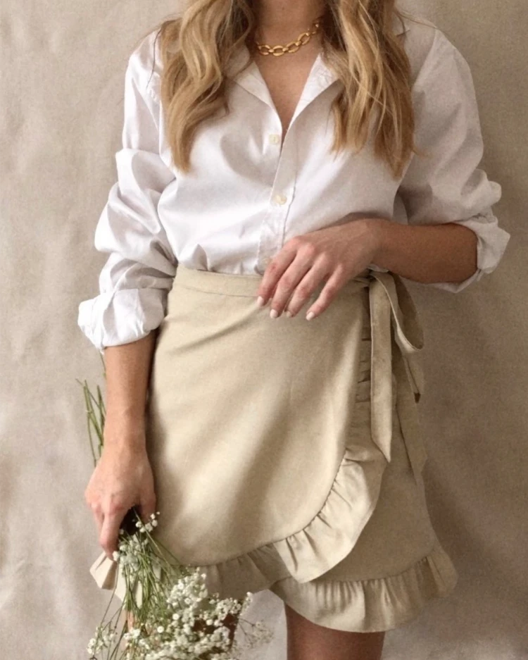 rock aus wiederverwerteten alten gardinen