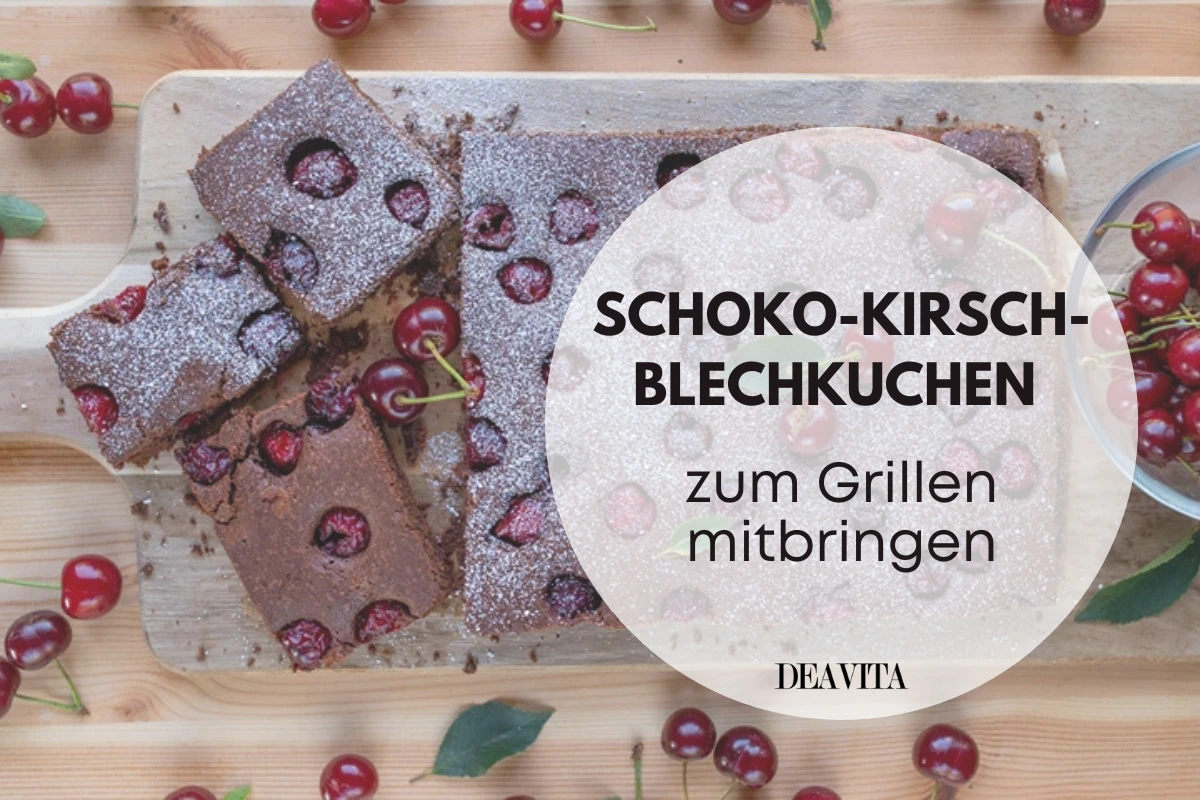 schoko kirsch blechkuchen zum grillen mitbringen