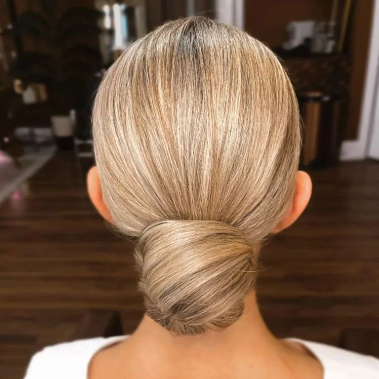 sleek back bun