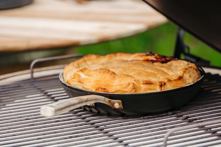 süßes auf dem grill apfelkuchen mit blätterteig