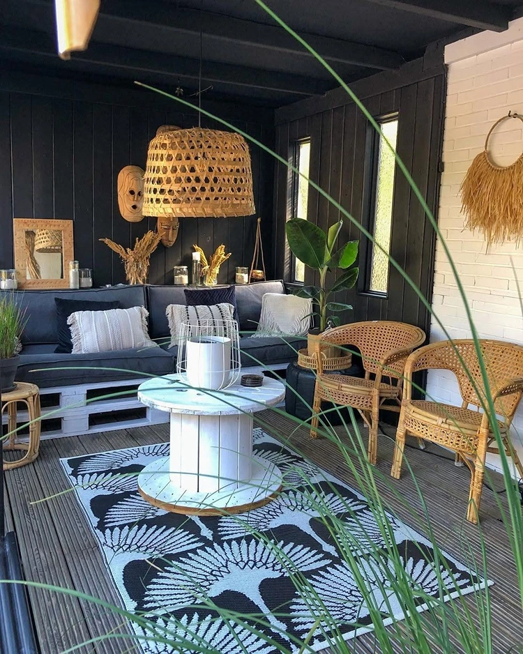 upcycling idee für den couchtisch auf der terrasse