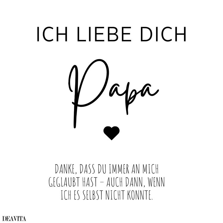 vater tochter sprüche liebe danke sagen