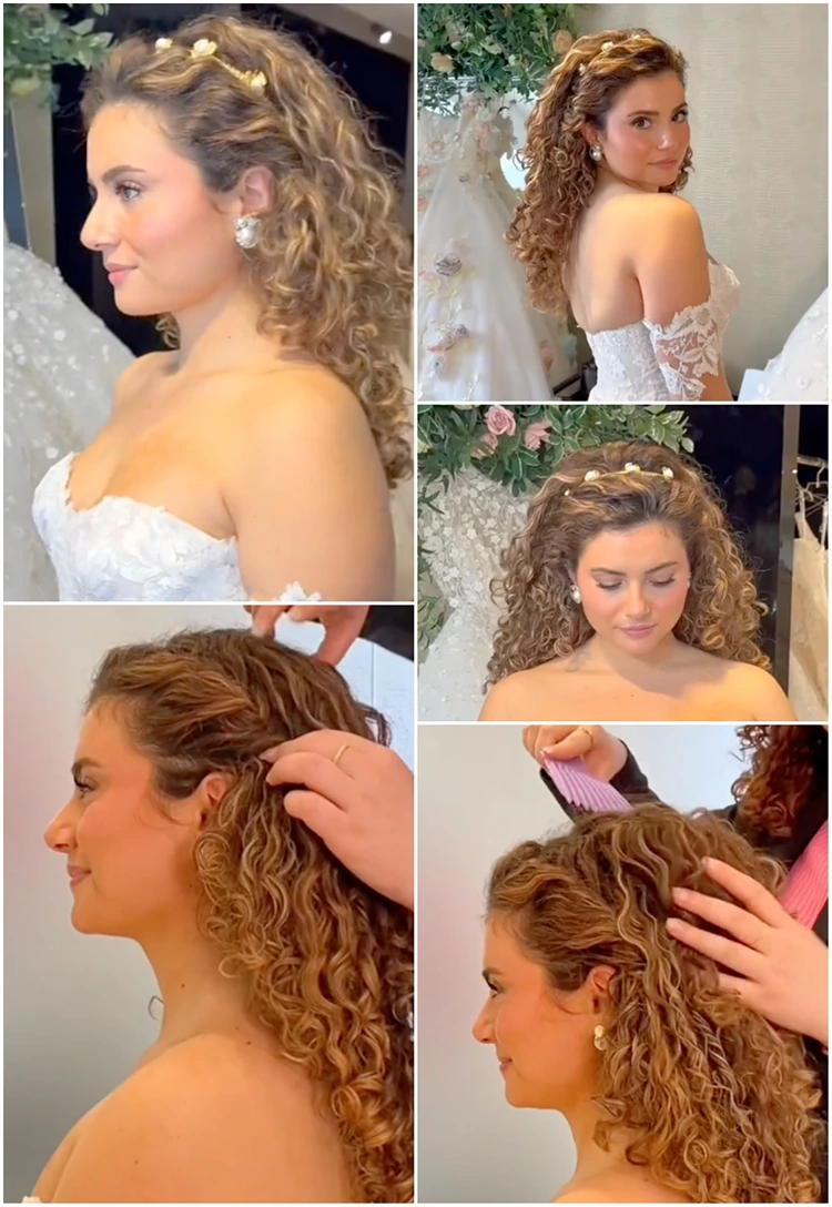 ballfrisur naturlocken offen