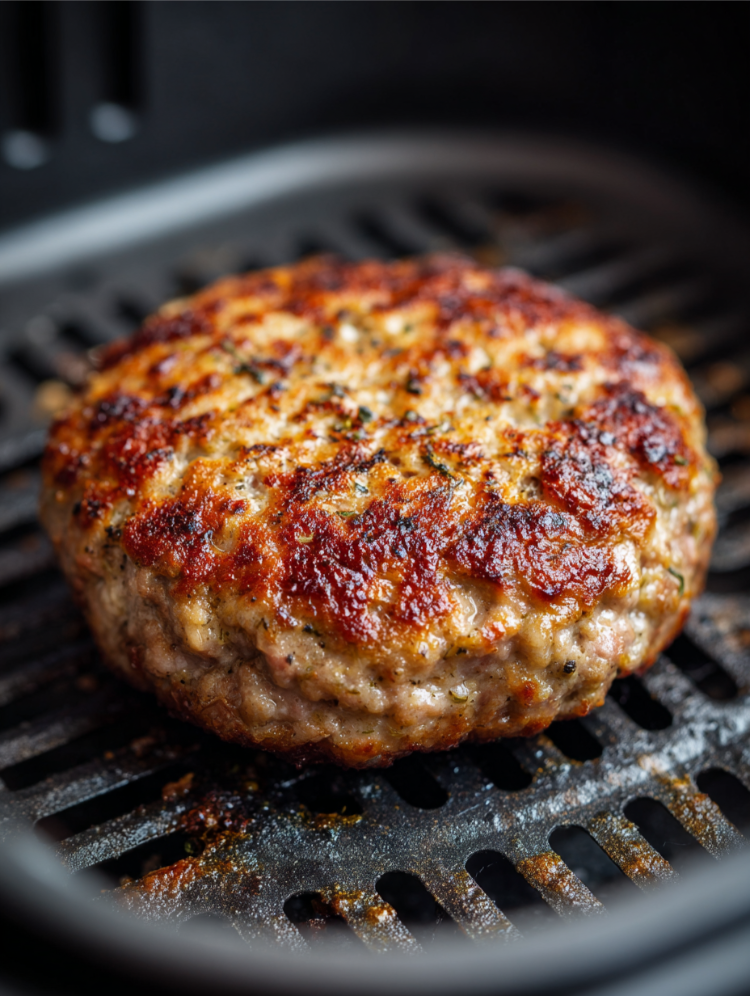 burger patty in der heißluftfritteuse zubereiten