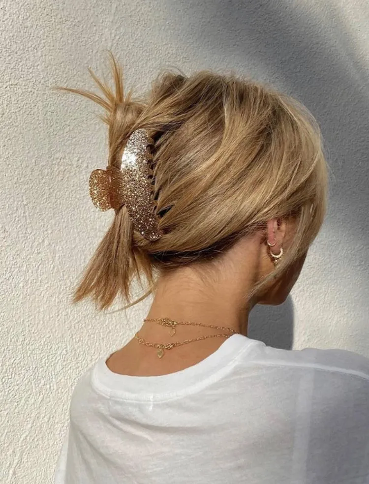 freche haarklammer frisur für lange feine, dünne oder dicke haare