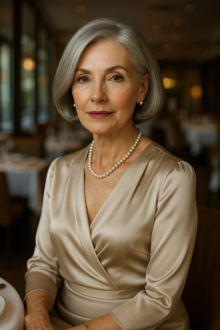 frisuren für graue haare ab 60 bob