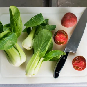gemüse waschen und schneiden