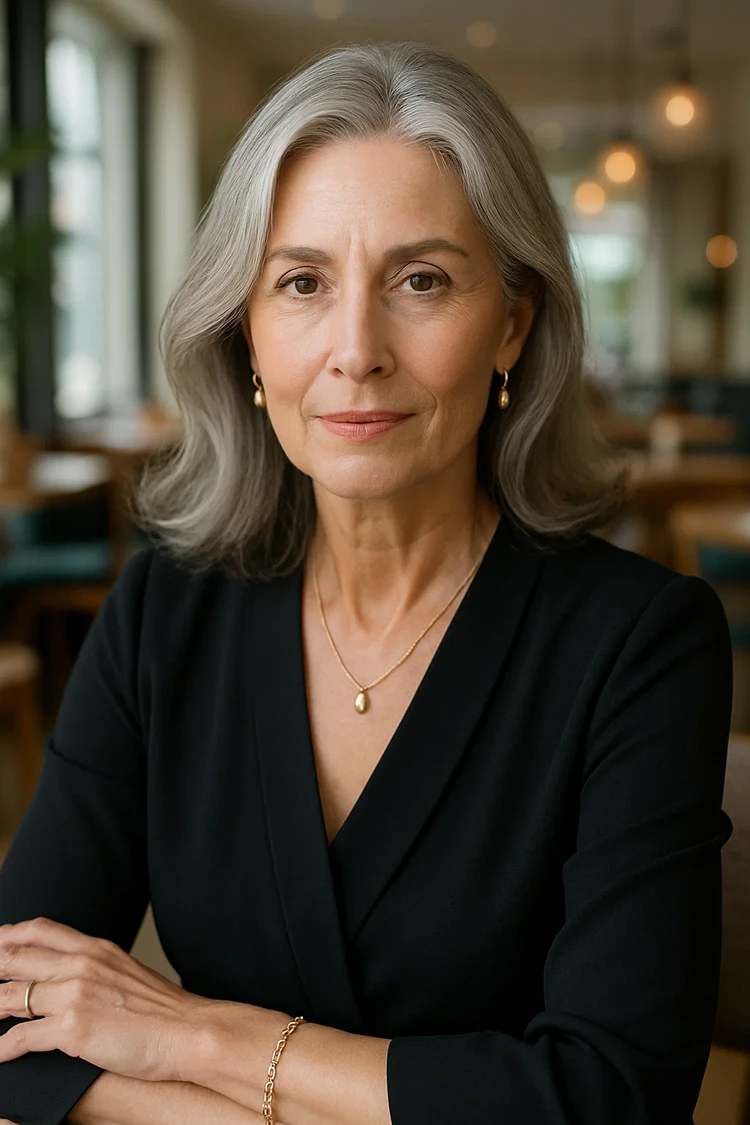 graue haare frisuren, die jünger machen wellen