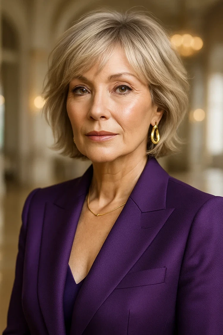 kurzhaarfrisuren ab 60 die jünger machen 2025 shag bob