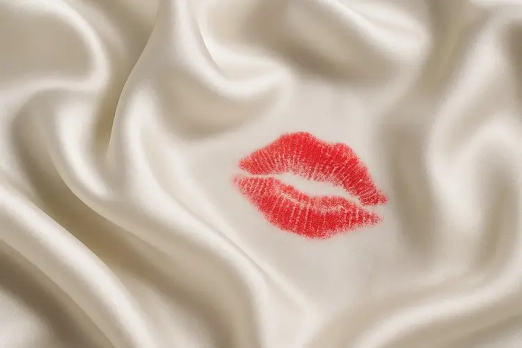 Lippenstift und Make-up-Flecken aus Seide entfernen