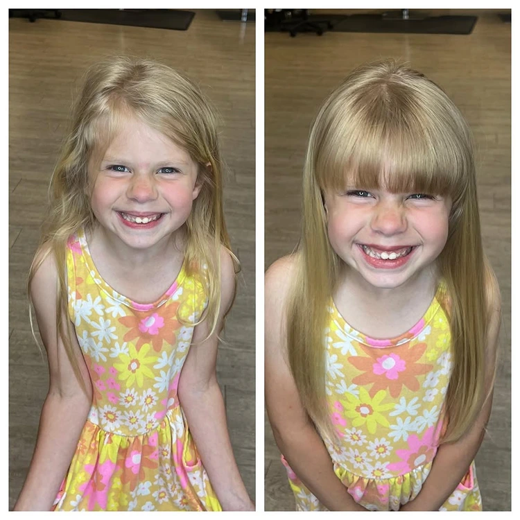 mädchen mit pony vorher und nachher