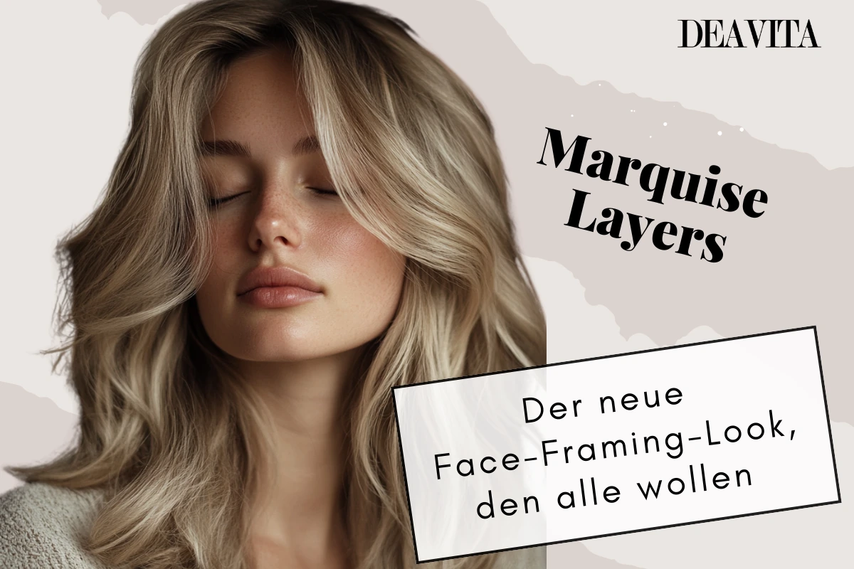 marquise layers moderner stufenschnitt mit langem pony und mittelscheitel