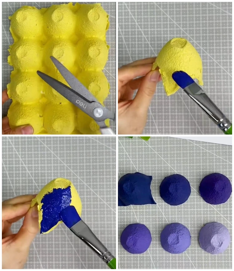 meerjungfrau basteln aus eierkarton