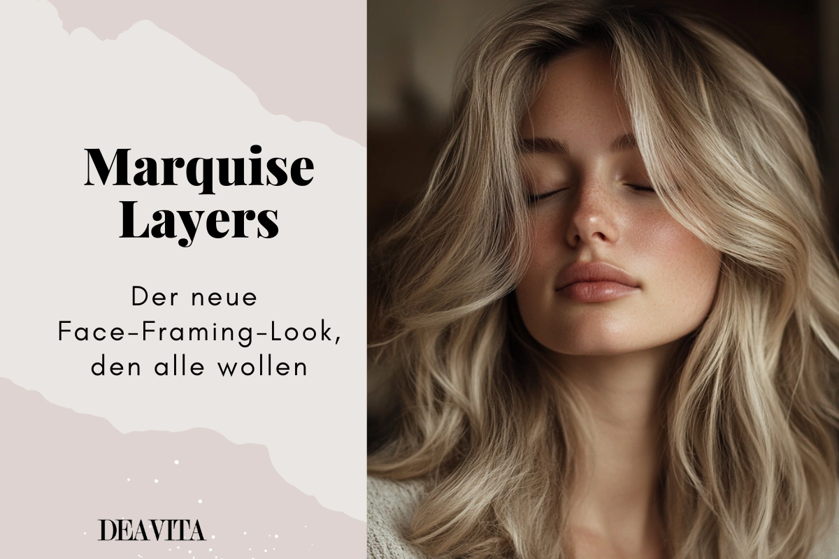 moderner stufenschnitt mit langem pony und mittelscheitel